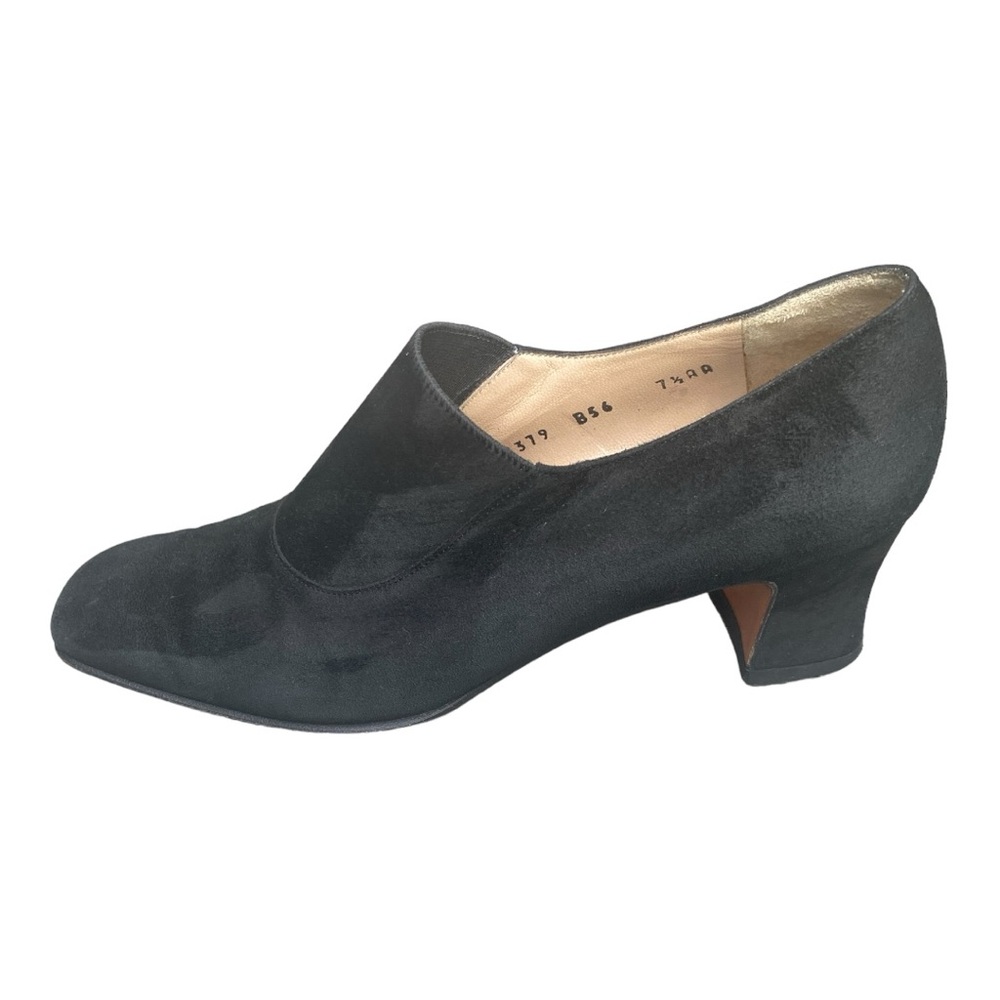 Salvatore Ferragamo Black Suede vintage Shoes size 7.5AA (narrow) - Picture 4 of 11
